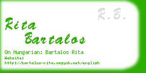 rita bartalos business card